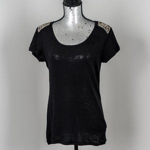 NWT embellished shoulder T shirt - Small